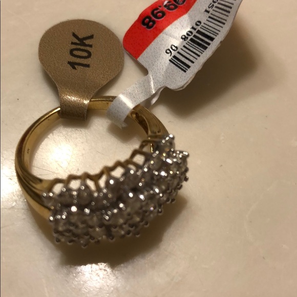 10 K Gold Ring 2 CTTV Diamand Ring New 6.5 - Picture 8 of 8